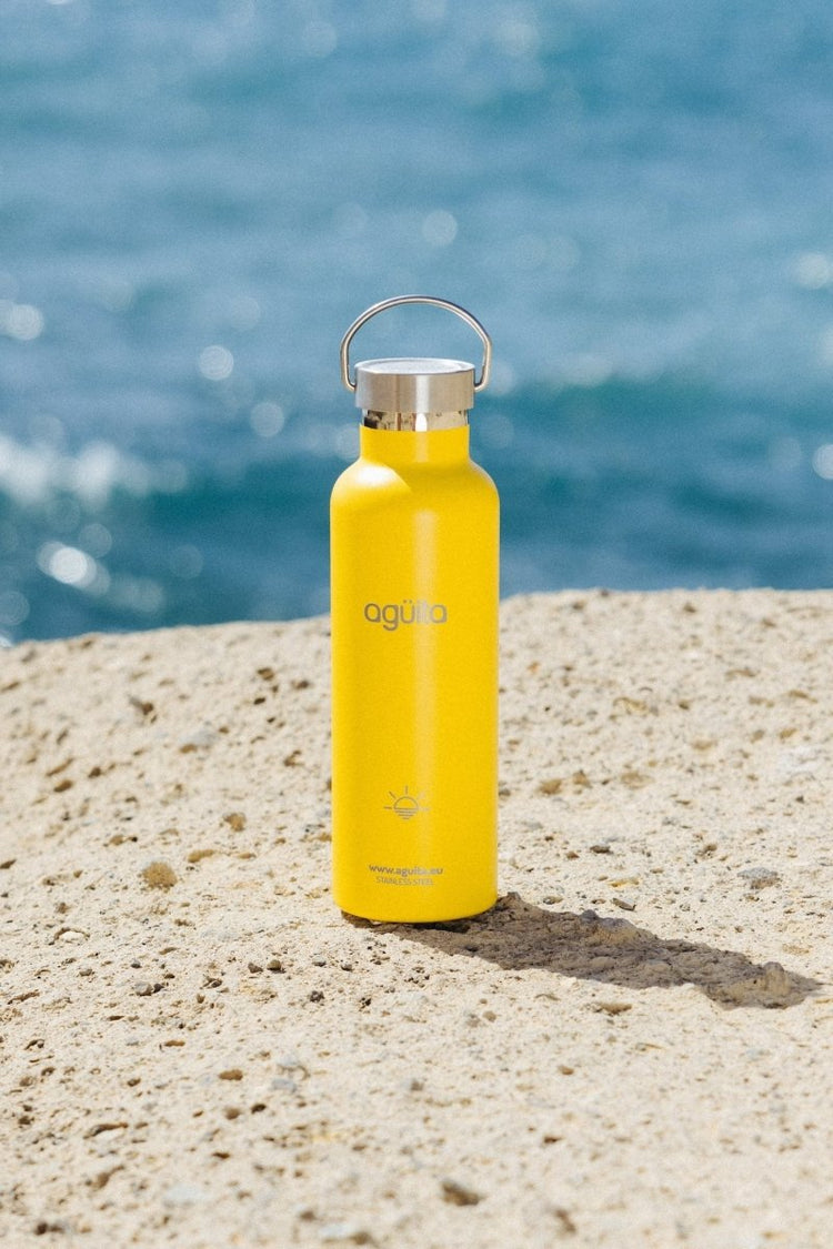 Yellow Agüita Stainless Steel Water Bottles