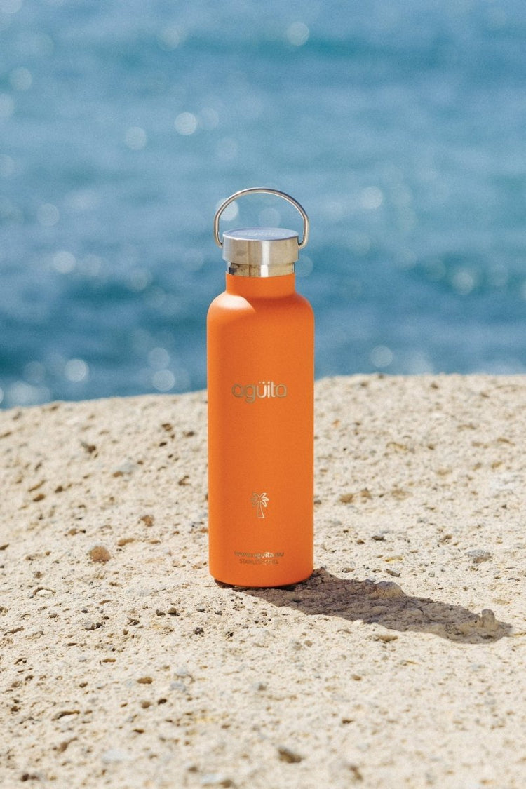 Orange Agüita Stainless Steel Water Bottles